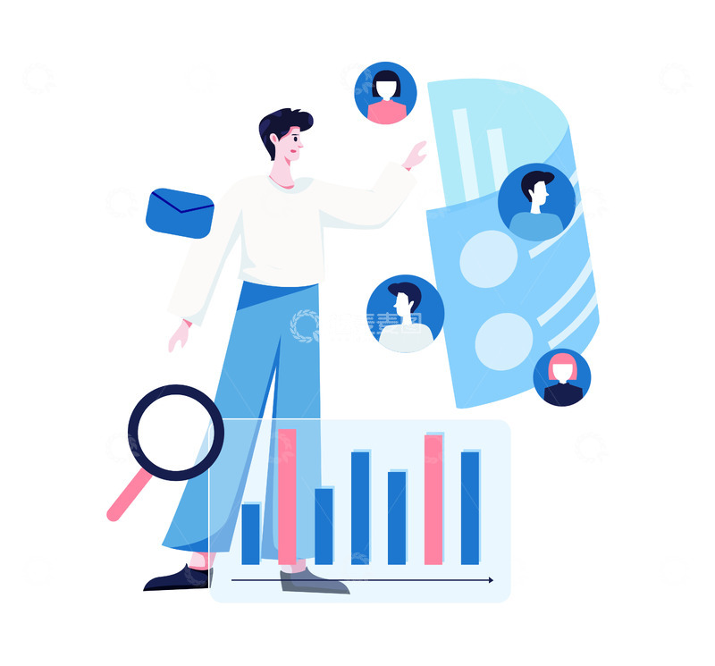 简约扁平商务招聘场景