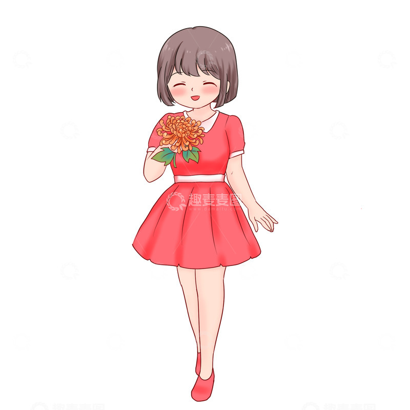 源文件下载【趣麦麦图】寒露菊花盛开