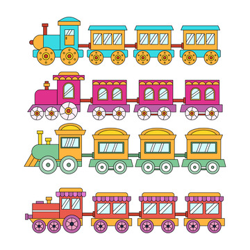 卡通简约可爱的小火车