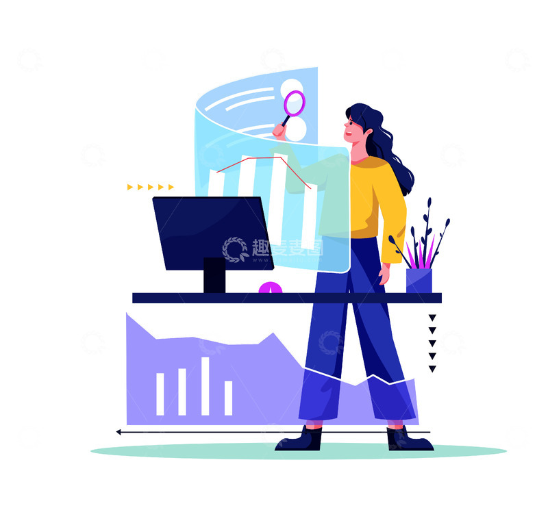 商务扁平招聘工作