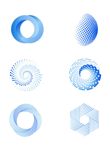 蓝色图形背景装饰元素