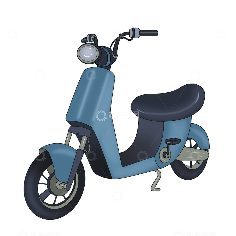 源文件下载【趣麦麦图】交通工具电动车