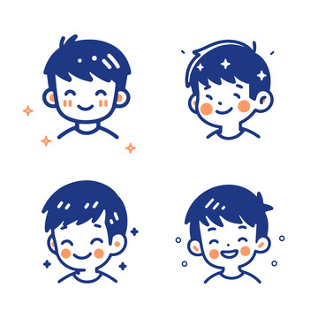 小男孩简笔画头像