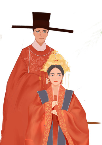 新婚人物插画