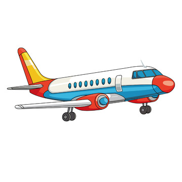 手绘卡通飞机