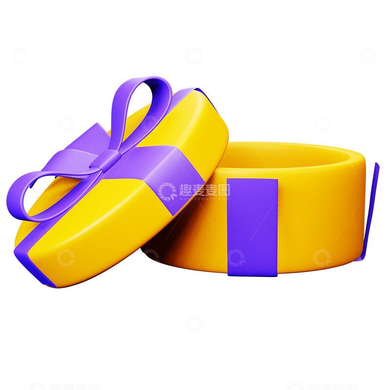 源文件下载【趣麦麦图】3D矢量电商礼盒礼物模型免扣饰品元素