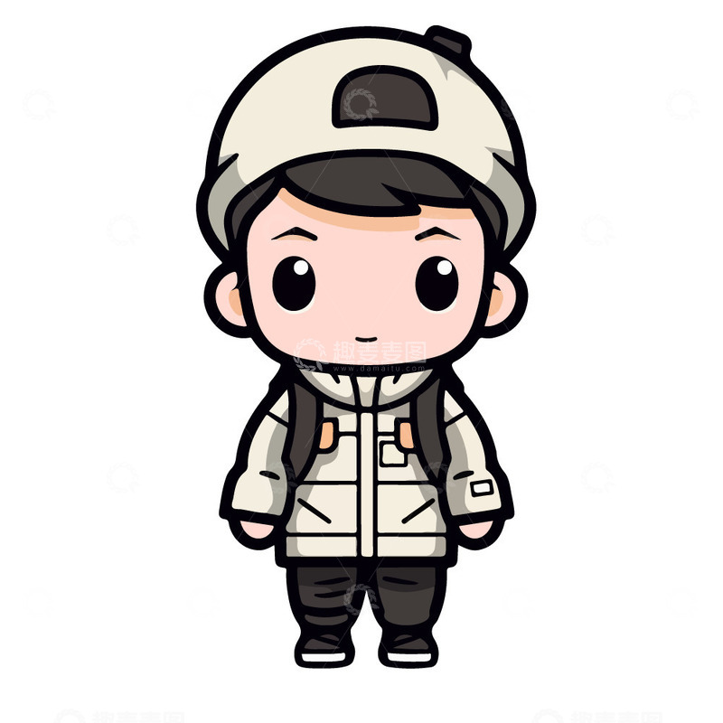 源文件下载【趣麦麦图】男士露营者户外运动