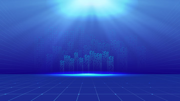 蓝色科技城市背景