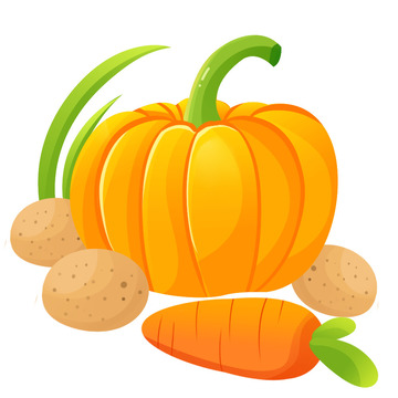 秋分节气粮食大丰收手绘元素