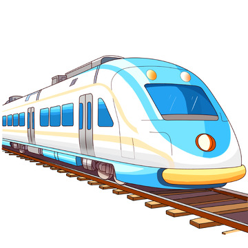 交通工具手绘动车素材