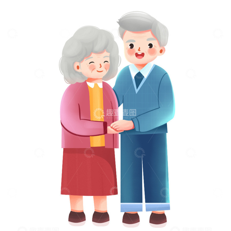 源文件下载【趣麦麦图】爷爷奶奶老年人重阳节重阳节人物