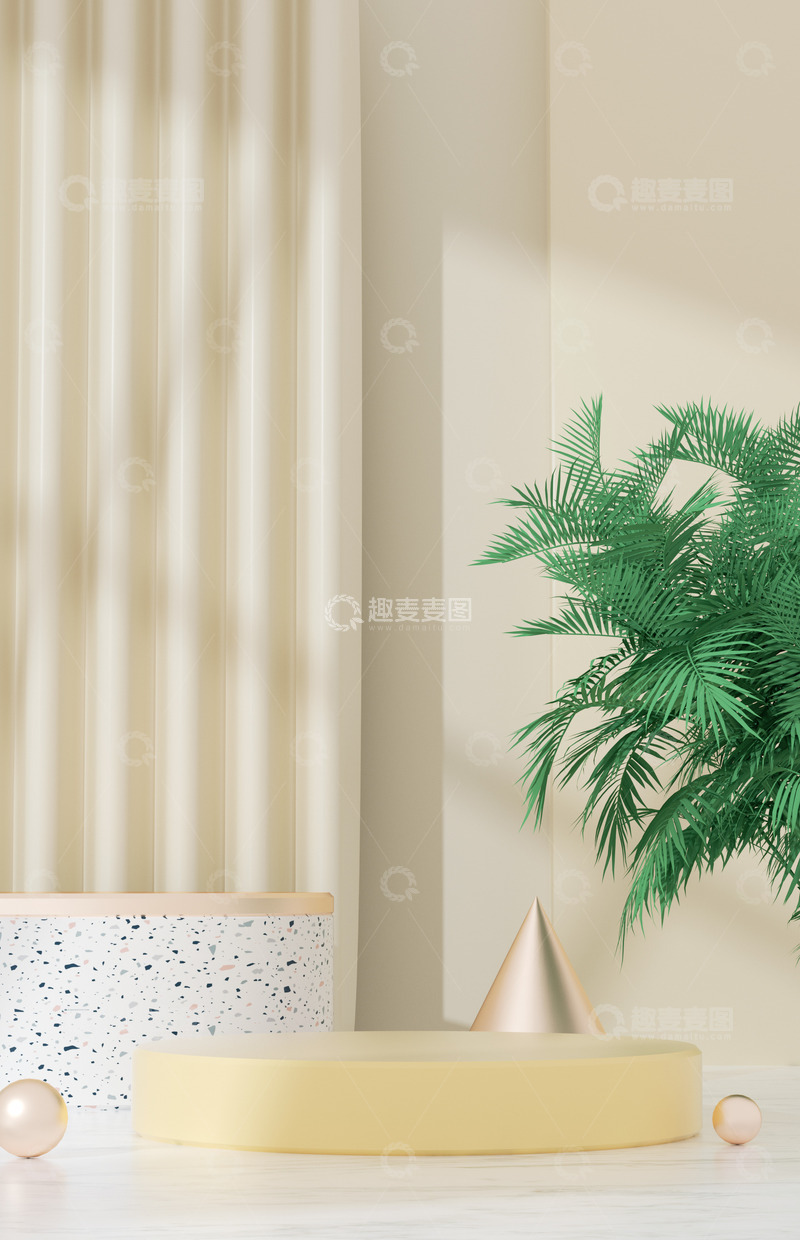 源文件下载【趣麦麦图】-简约立体家居立体海报背景广告背景