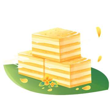 甜品甜食桂花糕甜品食物美食