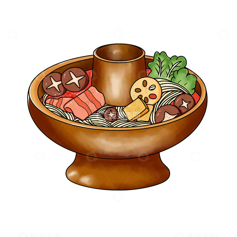 源文件下载【趣麦麦图】美食火锅烧烤手绘元素