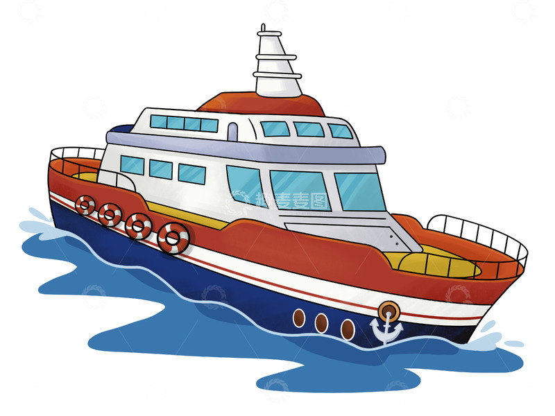 源文件下载【趣麦麦图】海上的大轮船