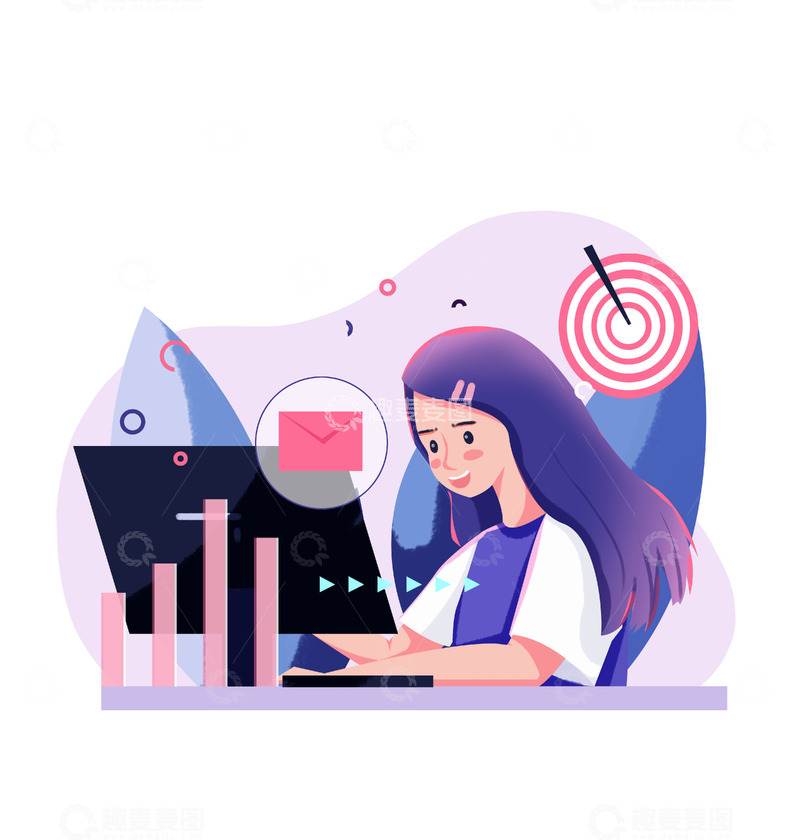 源文件下载【趣麦麦图】简约商务学习工作