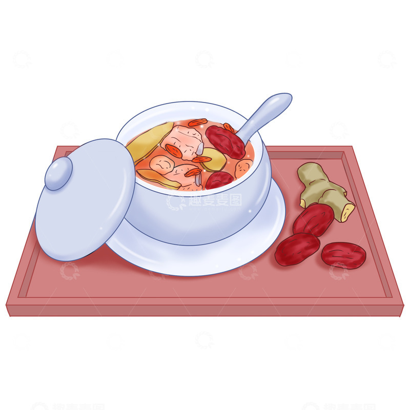 源文件下载【趣麦麦图】霜降滋补药膳汤