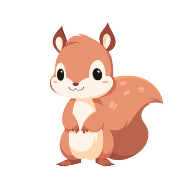 可爱的小松鼠