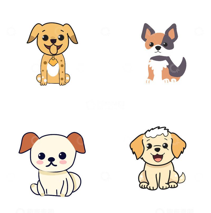 源文件下载【趣麦麦图】卡通可爱小狗