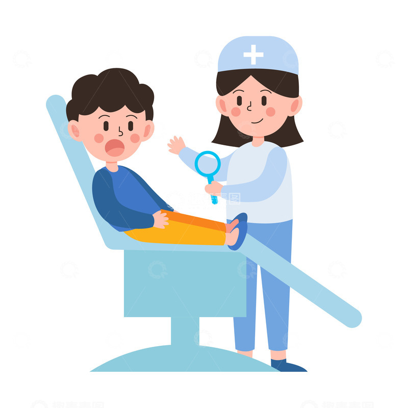 源文件下载【趣麦麦图】卡通牙科医生和病患元素