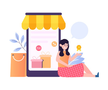 扁平简约网络购物