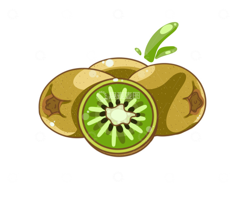 源文件下载【趣麦麦图】美味水果香甜猕猴桃
