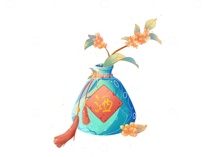 源文件下载【趣麦麦图】浓郁的桂花酒