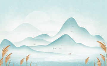 寒露简约节气海报背景