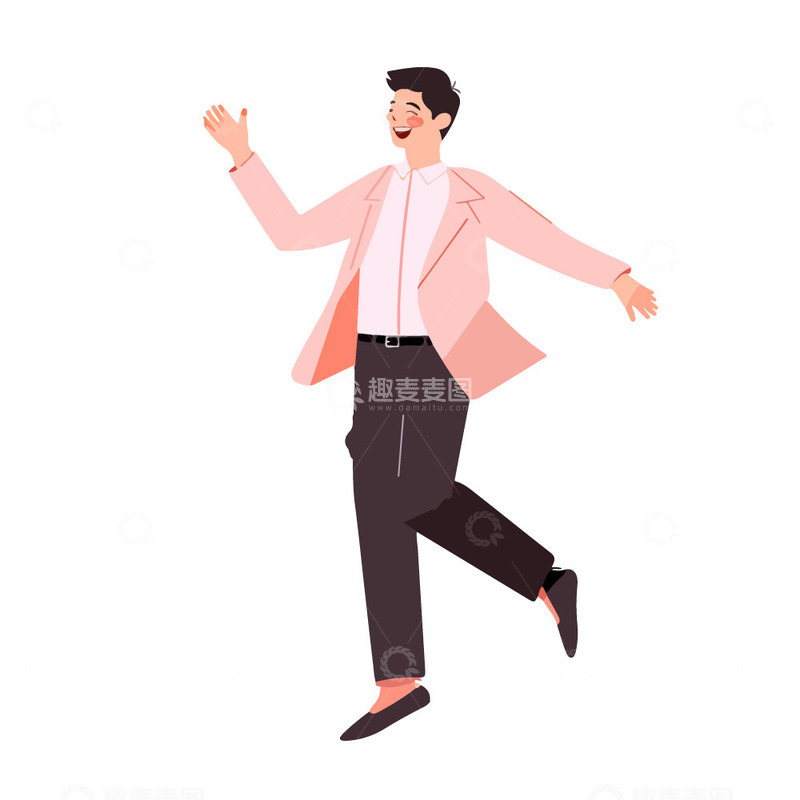 源文件下载【趣麦麦图】办公男白领插画