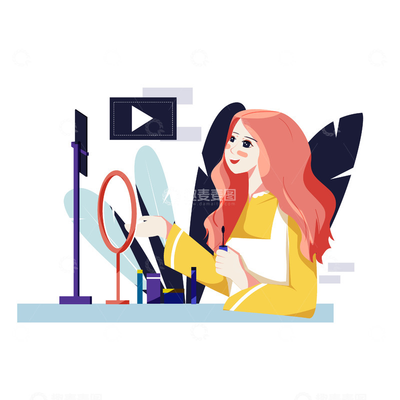 简约化妆美妆直播