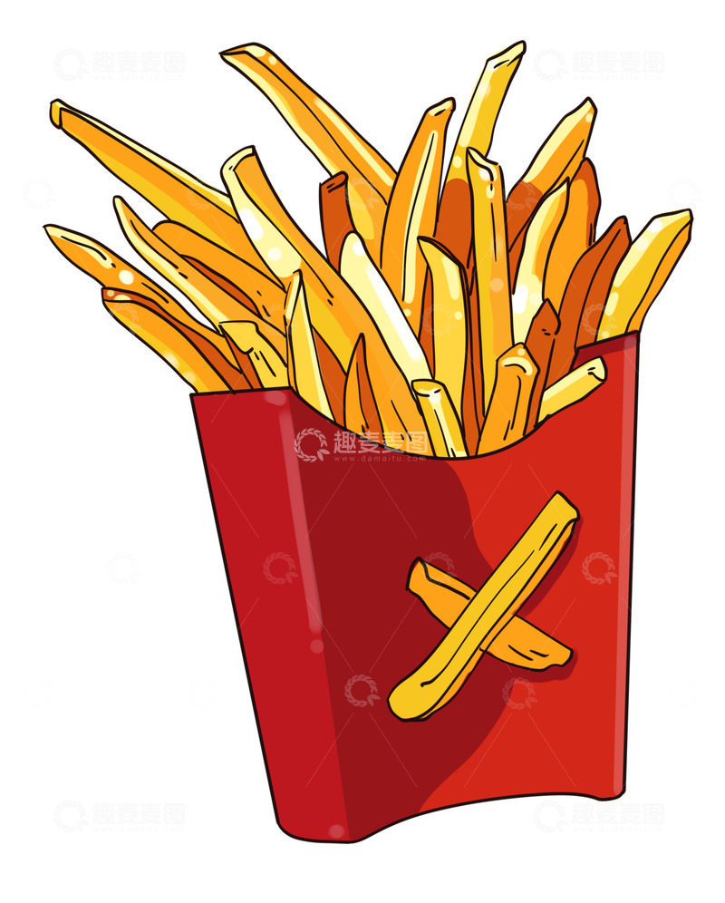 源文件下载【趣麦麦图】香喷喷美味的薯条