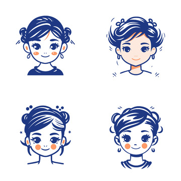 卡通小女孩可爱萌头像