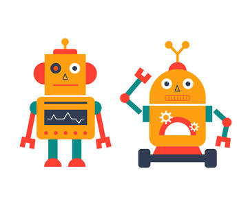 卡通简约可爱的机器人