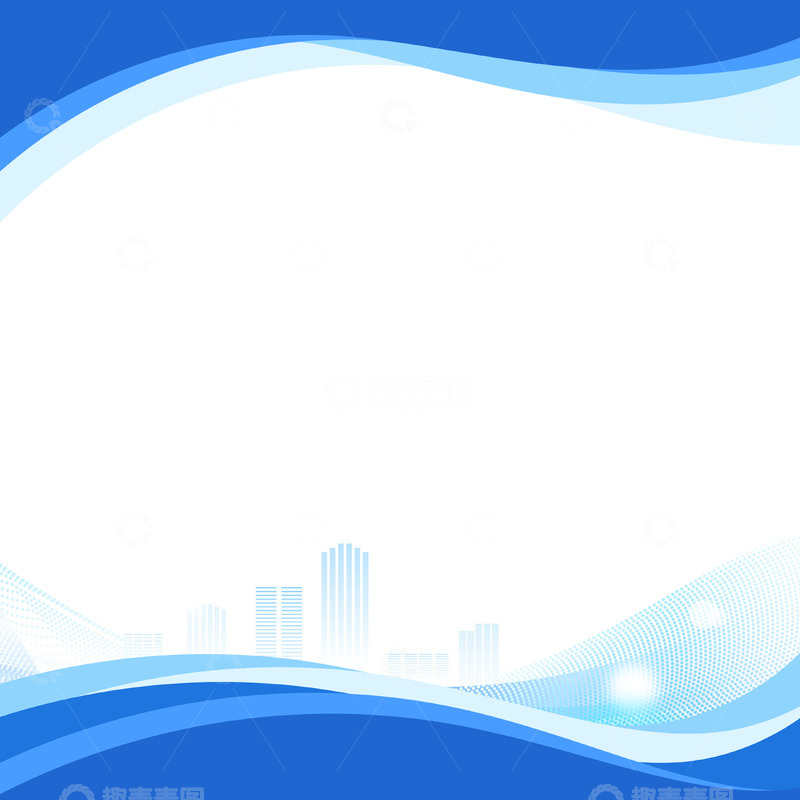 源文件下载【趣麦麦图】蓝色科技线条城市底纹装饰边框元素