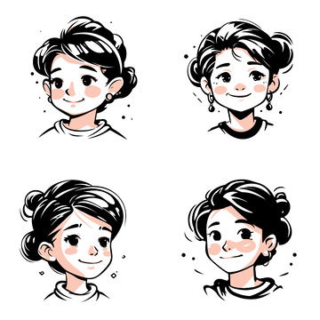 卡通妈妈女性妇女头像