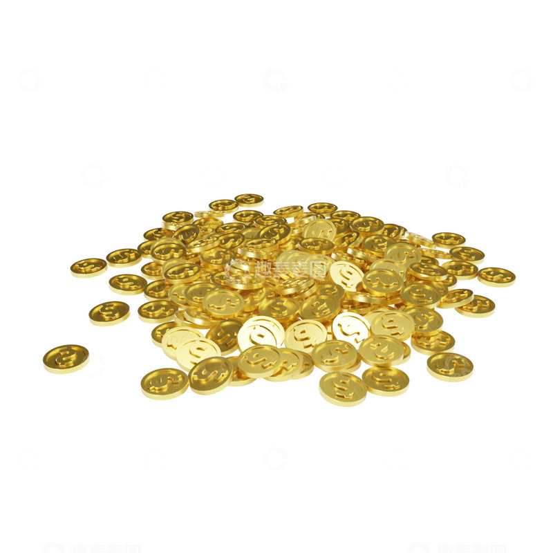 源文件下载【趣麦麦图】3D立体元素双十一金币堆