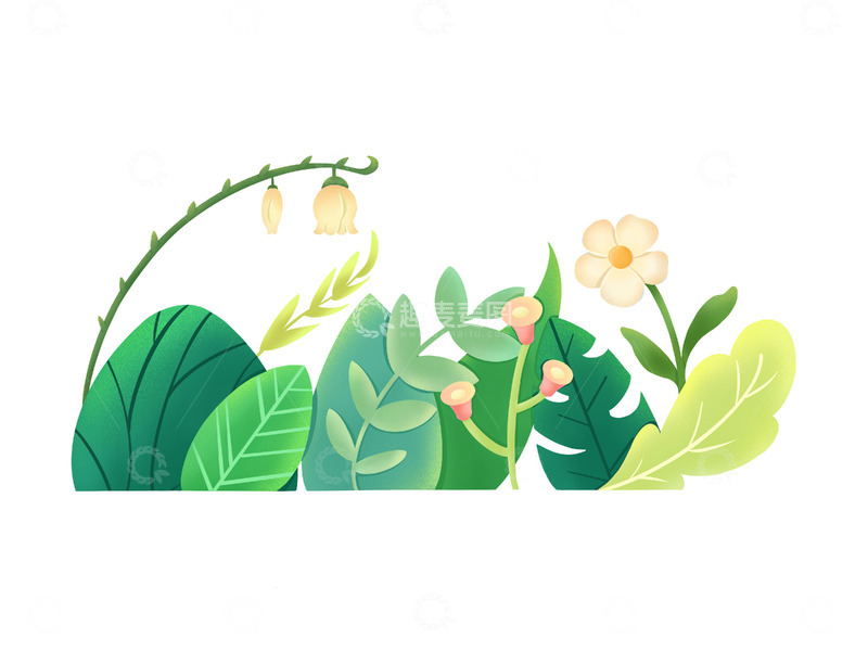 源文件下载【趣麦麦图】绿色植物组合