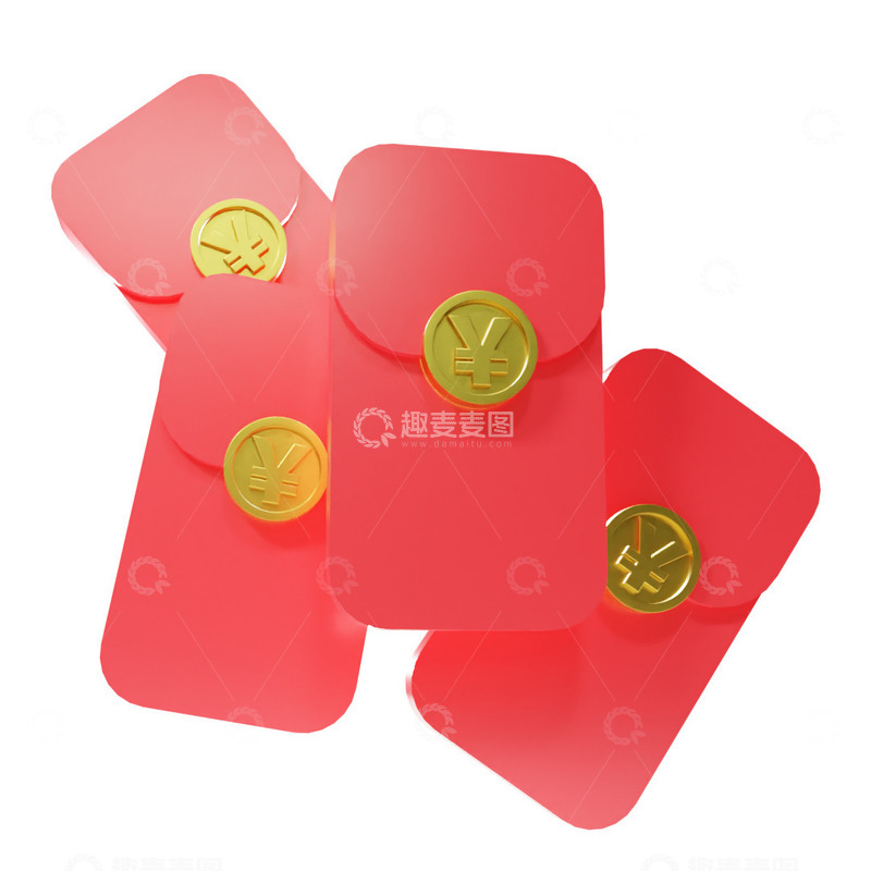 源文件下载【趣麦麦图】双113d红包立体元素