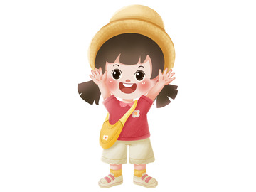 背着黄色包的小孩