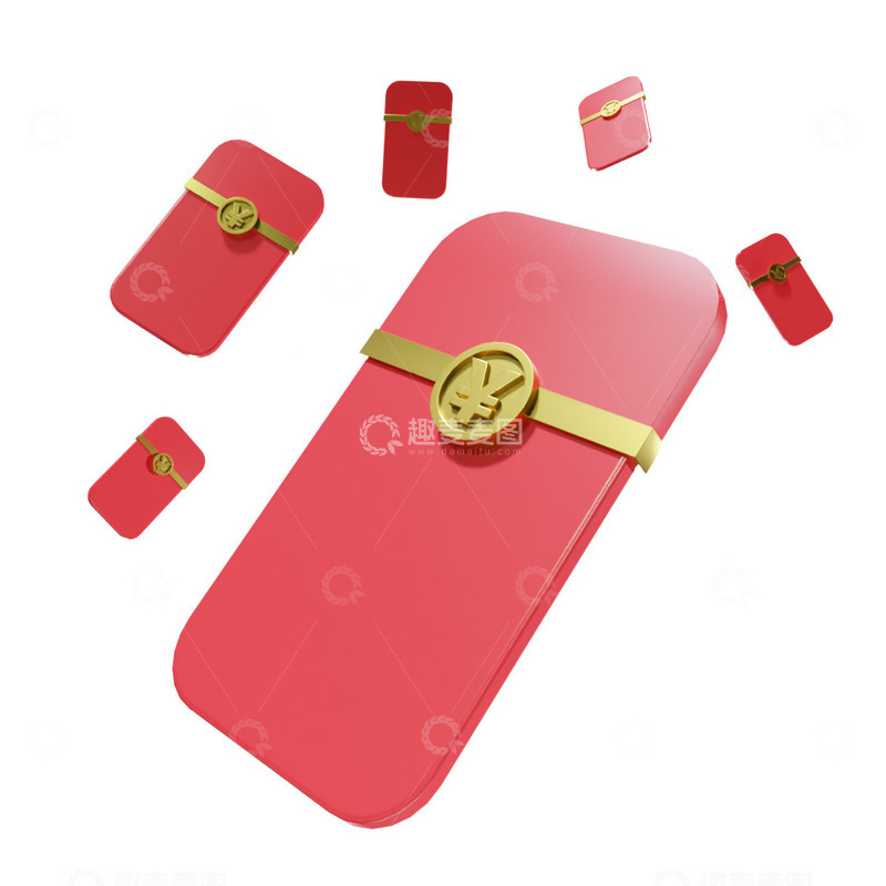 源文件下载【趣麦麦图】双十一红包立体3D元素