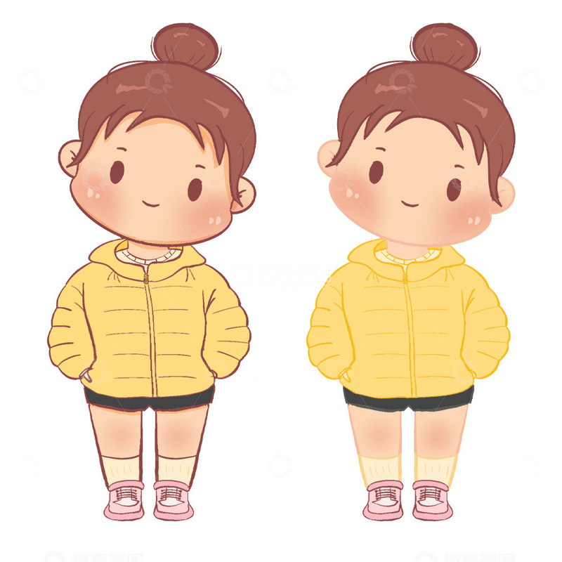 杉杉来吃  丸子头 可爱 歪头杀 Q版