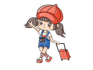 红色帽子的小女孩