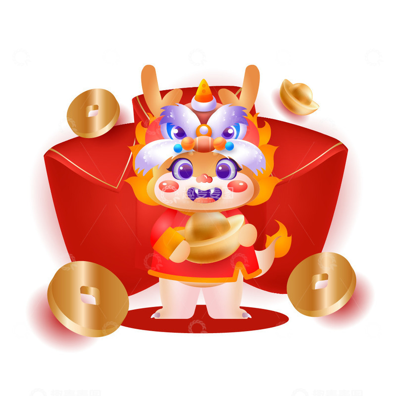 2024龙年IP形象矢量可爱元素