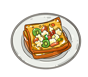 土司美味的猕猴桃早餐