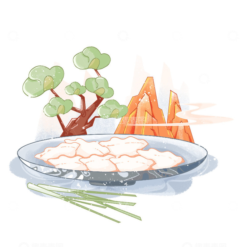 源文件下载【趣麦麦图】简约国风冬季饺子