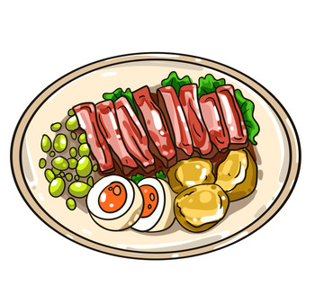 西餐牛排早餐