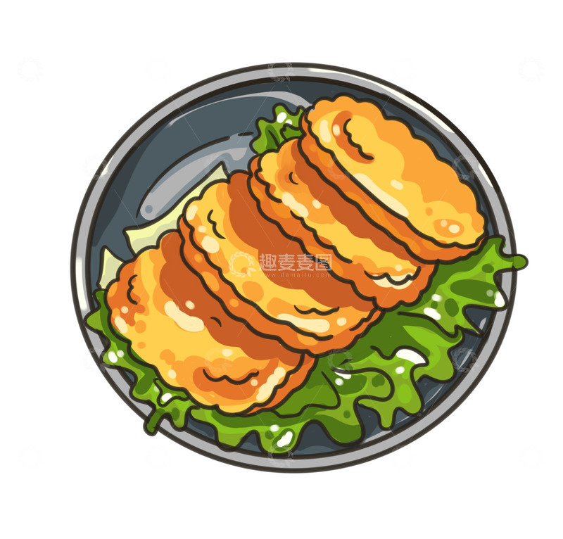 源文件下载【趣麦麦图】美味香喷喷鸡排