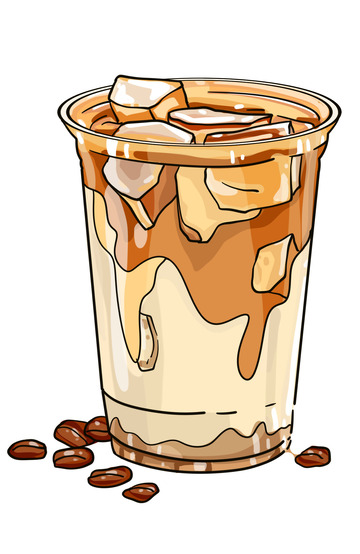 饮品拿铁咖啡好喝的