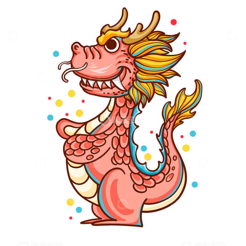 龙年可爱卡通龙形象