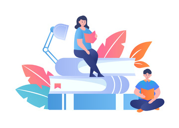 扁平简约读书学习的人